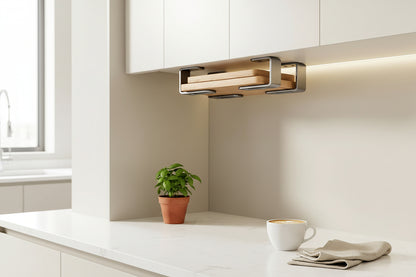 Versatile Wall-Mounted Organizer Rack for Pot Lids, Cutting Boards, and Kitchen Accessories