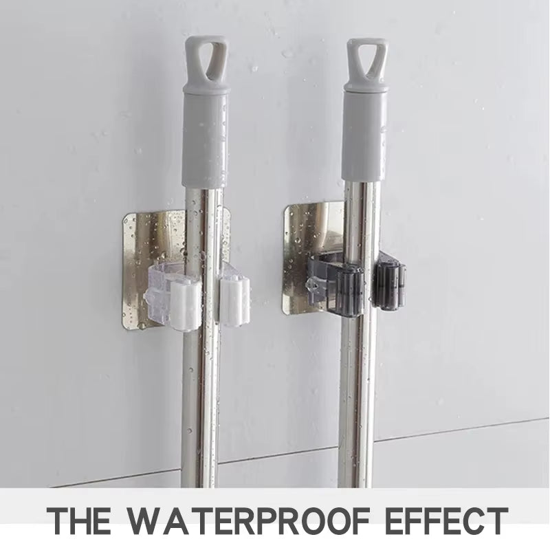 Transform Your Space with Our Strong Adhesive Multi-Purpose Hooks - Perfect for Organizing Mops, Brooms, and More!