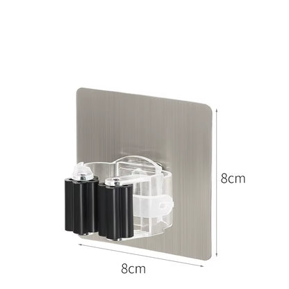 Transform Your Space with Our Strong Adhesive Multi-Purpose Hooks - Perfect for Organizing Mops, Brooms, and More!