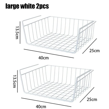Versatile Metal Hanging Storage Basket for Kitchen and Bathroom - Perfect for Organizing Small Items