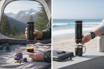 Machine Expresso Portable 3-en-1 avec écran numérique- capsules et moulu
