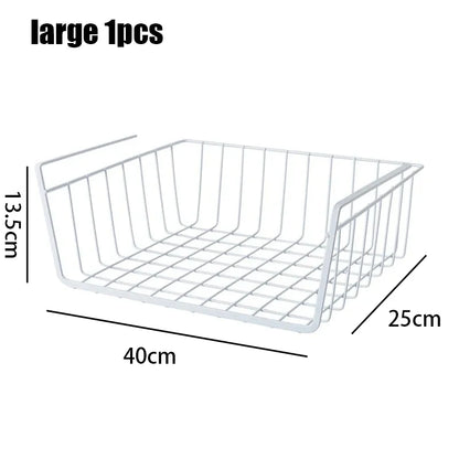 Versatile Metal Hanging Storage Basket for Kitchen and Bathroom - Perfect for Organizing Small Items