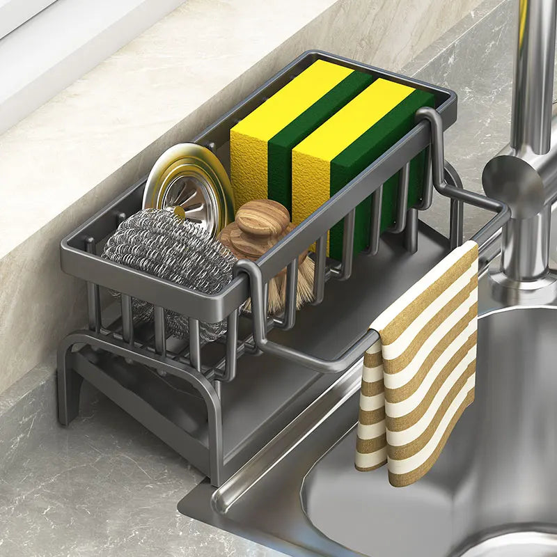 Revolutionize Your Kitchen with the Ultimate Cleaning Cloth and Sponge Draining Rack!