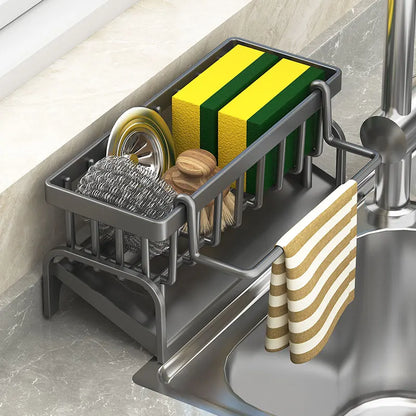 Revolutionize Your Kitchen with the Ultimate Cleaning Cloth and Sponge Draining Rack!