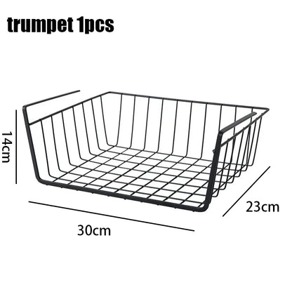 Versatile Metal Hanging Storage Basket for Kitchen and Bathroom - Perfect for Organizing Small Items