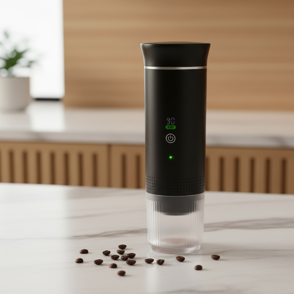 Machine Expresso Portable 3-en-1 avec écran numérique- capsules et moulu