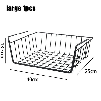 Versatile Metal Hanging Storage Basket for Kitchen and Bathroom - Perfect for Organizing Small Items
