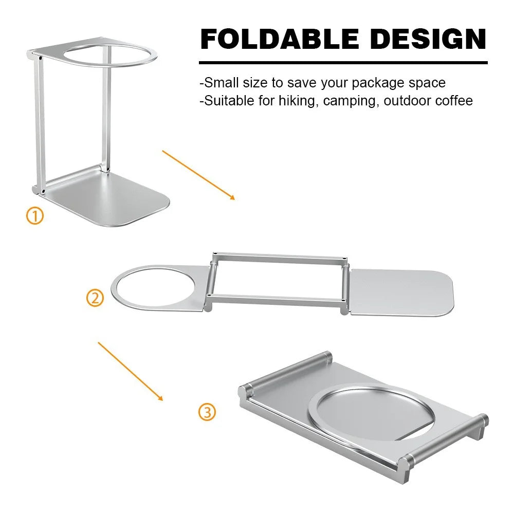 Elevate Your Coffee Experience with the Foldable Aluminum Alloy Drip Holder for Portable Espresso Machines