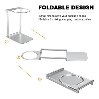 Elevate Your Coffee Experience with the Foldable Aluminum Alloy Drip Holder for Portable Espresso Machines