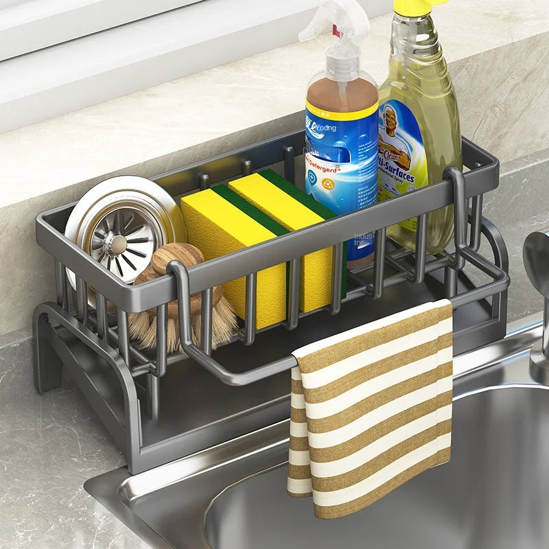 Revolutionize Your Kitchen with the Ultimate Cleaning Cloth and Sponge Draining Rack!