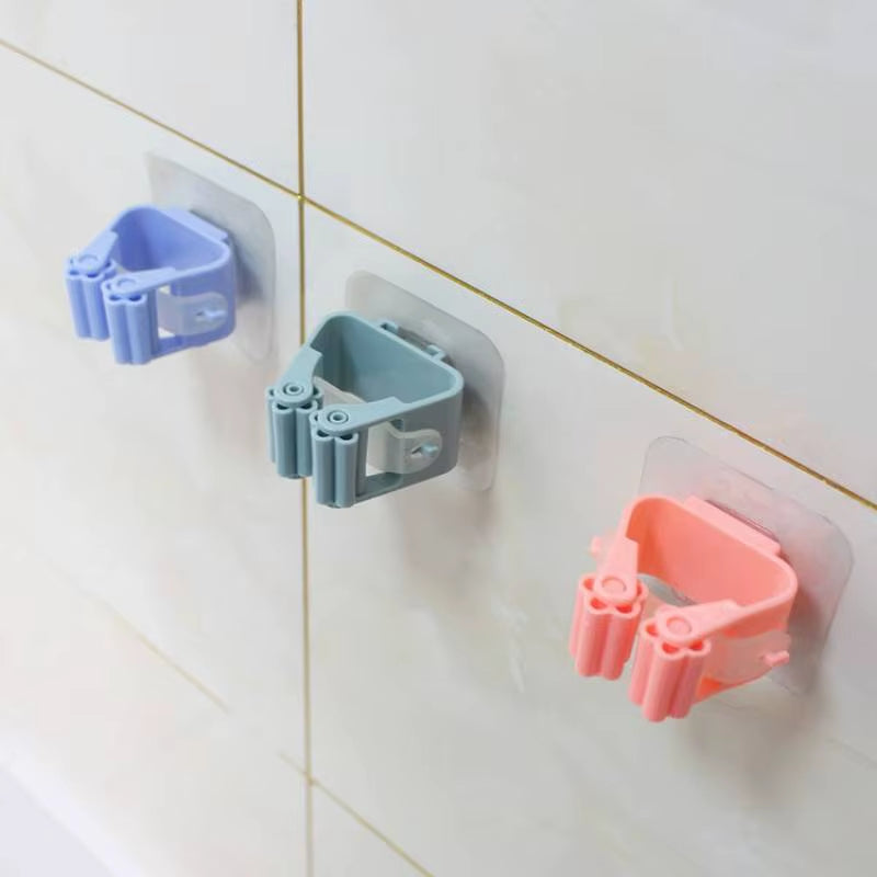 Transform Your Space with Our Strong Adhesive Multi-Purpose Hooks - Perfect for Organizing Mops, Brooms, and More!